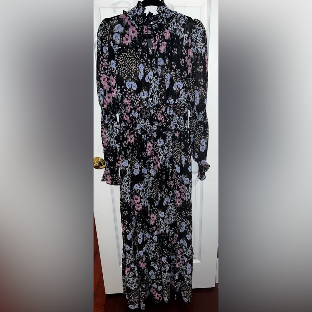 NWOT Floral dress purple/pink/black combo!!